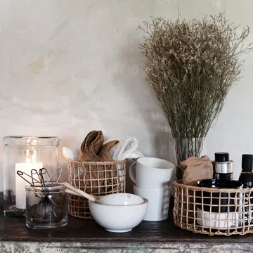 Ernst koszyk bambusowy 4-pak - Naturalny - ERNST