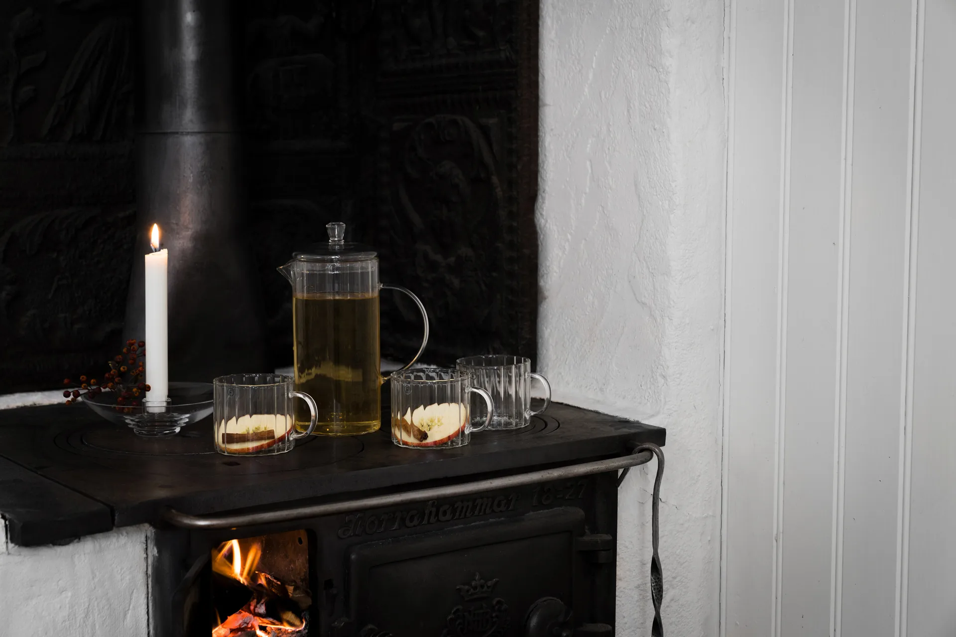 Ernst kubek szklany żebrowany Ø8 cm, Jasny ERNST