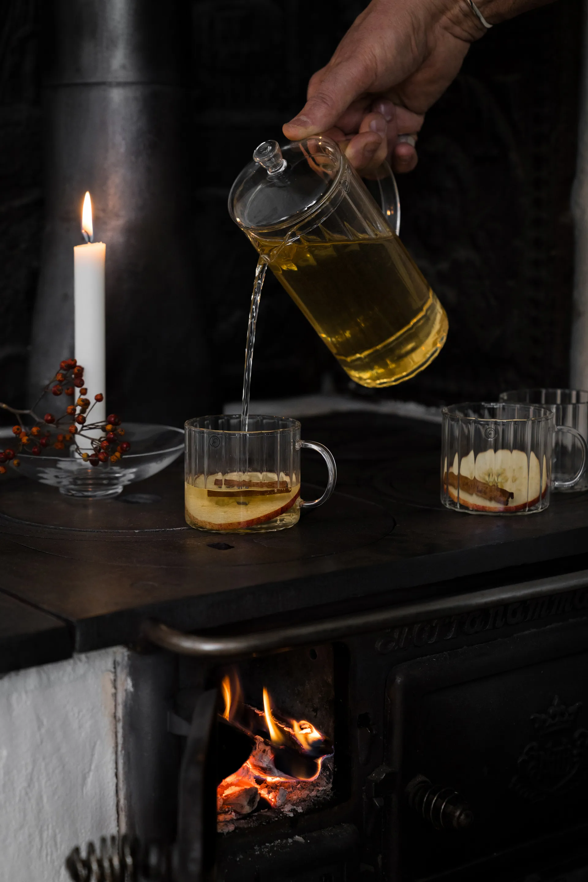 Ernst kubek szklany żebrowany Ø8 cm, Jasny ERNST