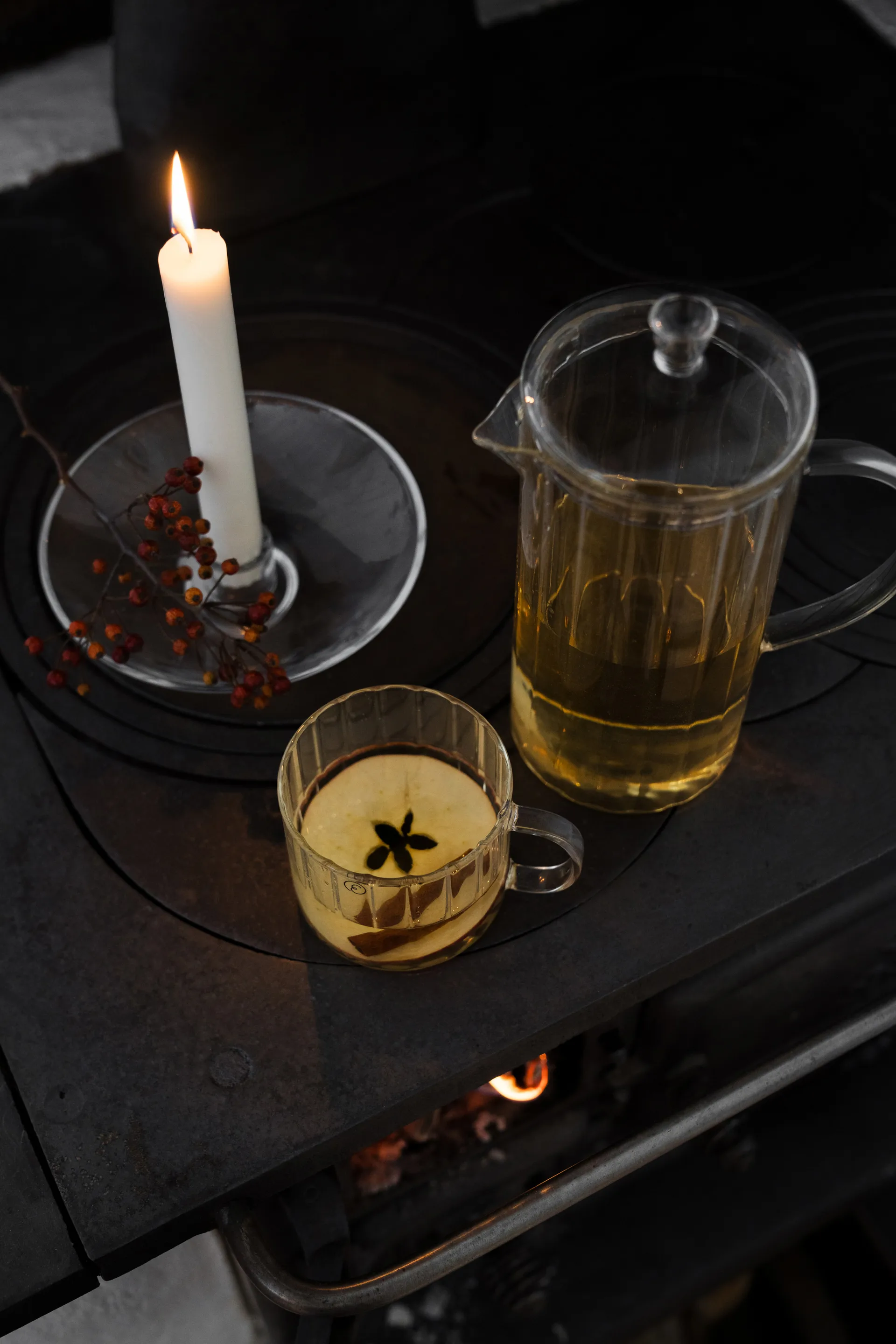 Ernst kubek szklany żebrowany Ø8 cm, Jasny ERNST