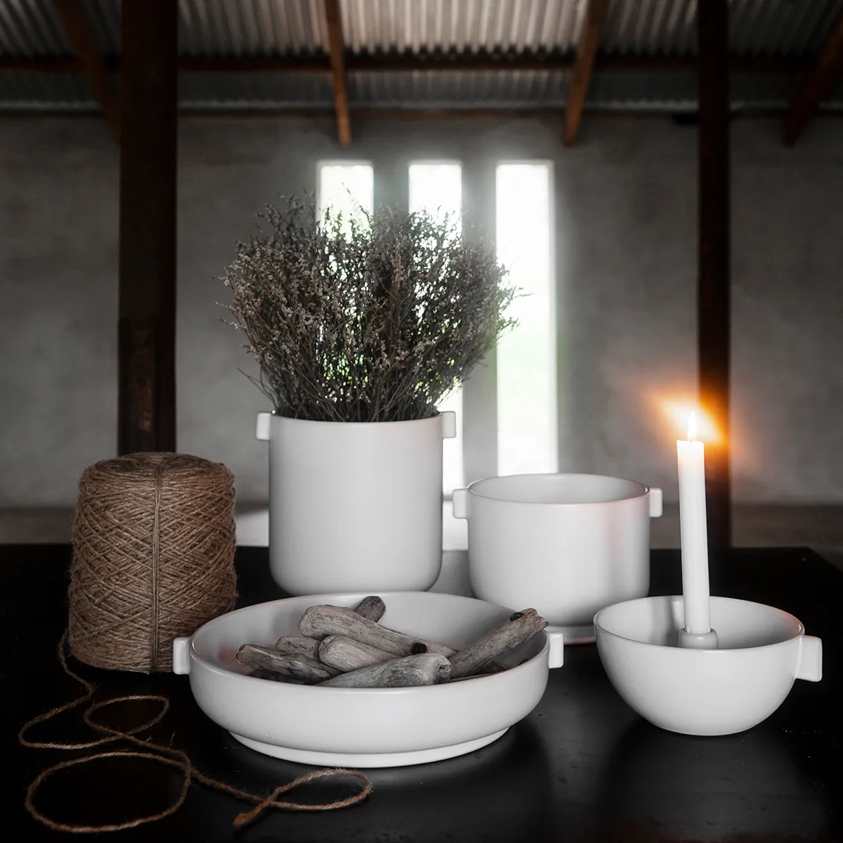 Ernst misa na świece Ø12 cm, Biały ERNST