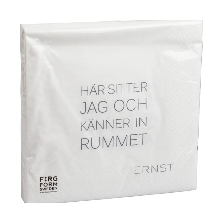 Ernst serwetka z cytatem Time-Rum 20-pack - Biały - ERNST