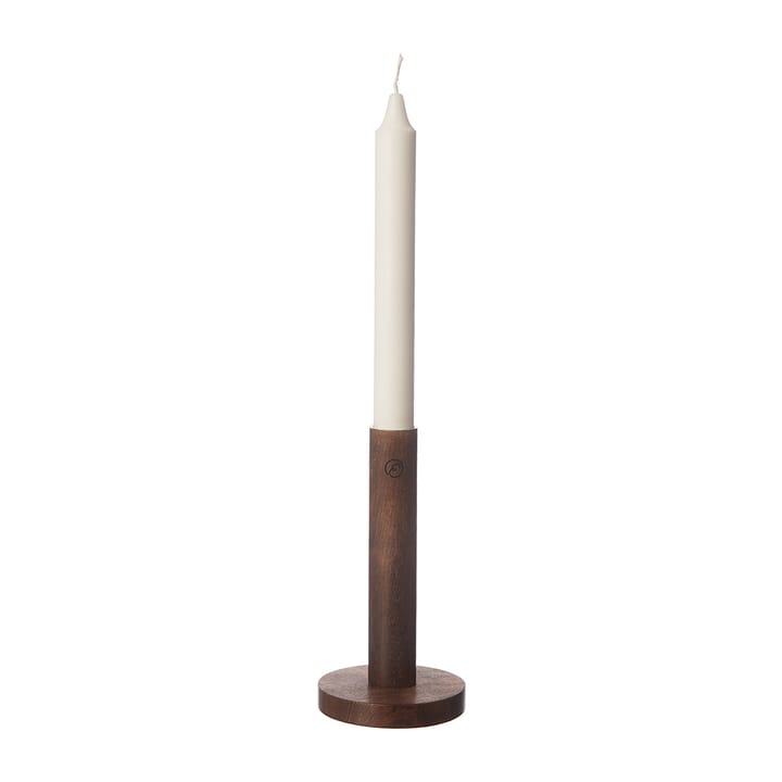 Ernst świecznik z drewna 15 cm - Ciemny brąz - ERNST