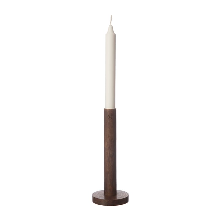 Ernst świecznik z drewna 20 cm - Ciemny brąz - ERNST