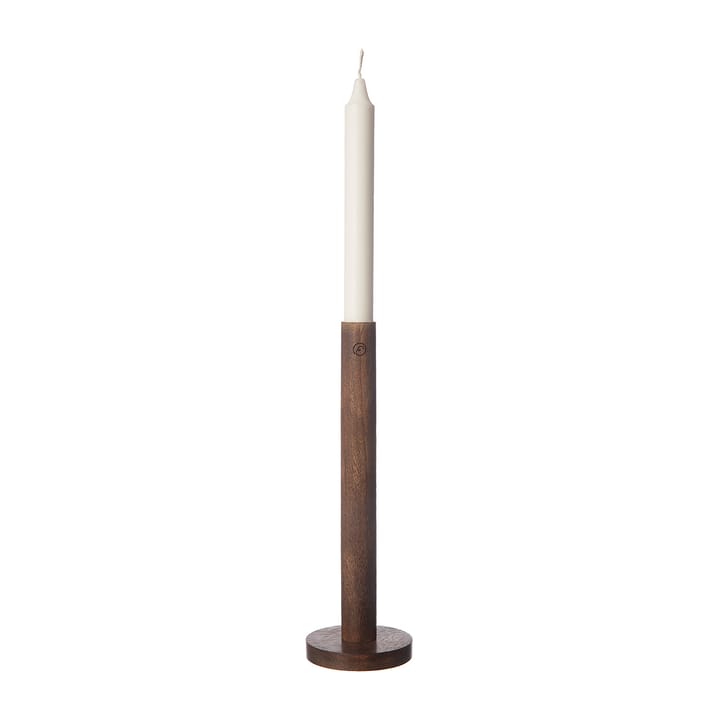Ernst świecznik z drewna 25 cm - Ciemny brąz - ERNST
