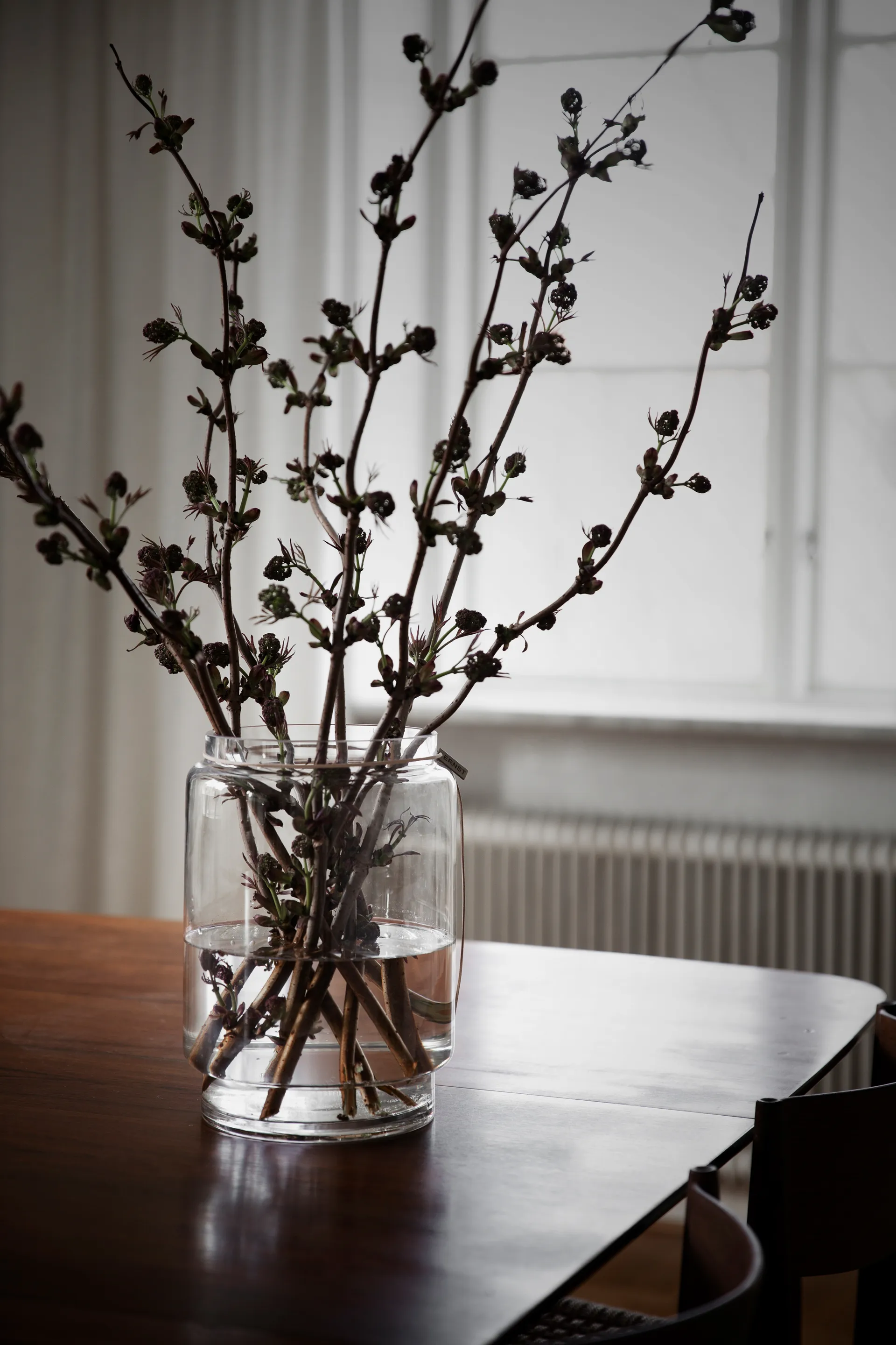 Ernst szklany wazon cylinder H28 cm Ø19,8 cm, Przezroczysty ERNST