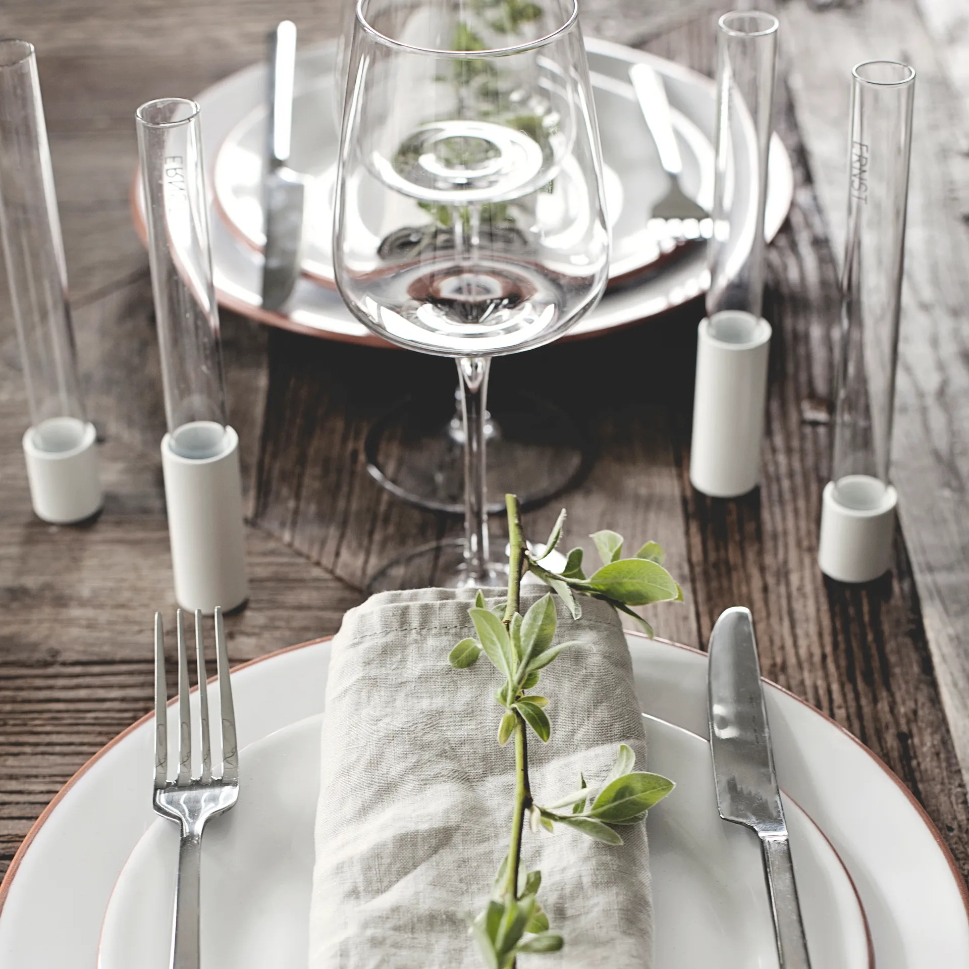 Ernst szklany wazon na świecznik 18 cm, Jasne ERNST