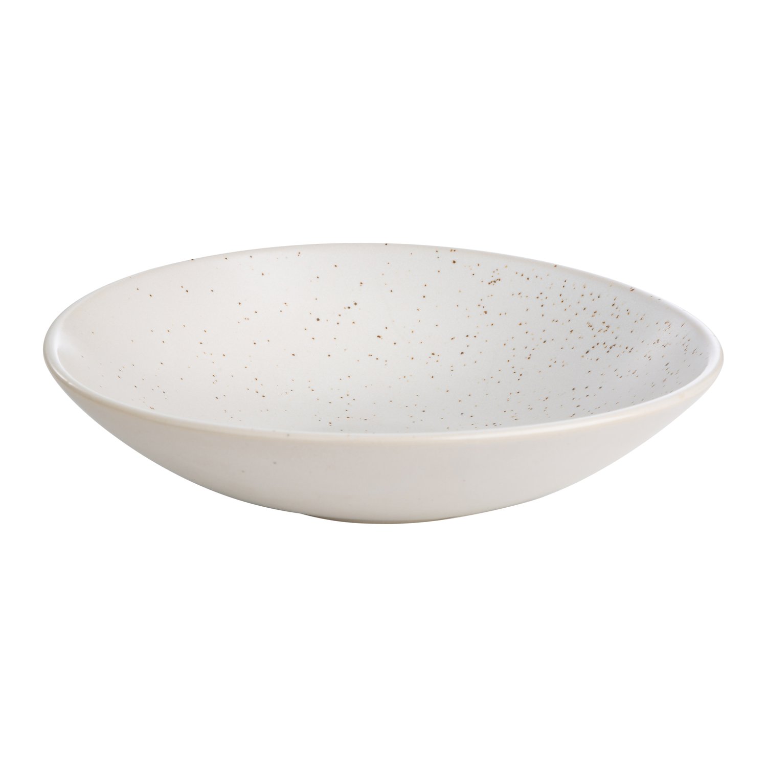 ERNST Ernst talerz głęboki 22 cm Biały nakrapiany | Skandynawski Design | Talerze głębokie | Biały