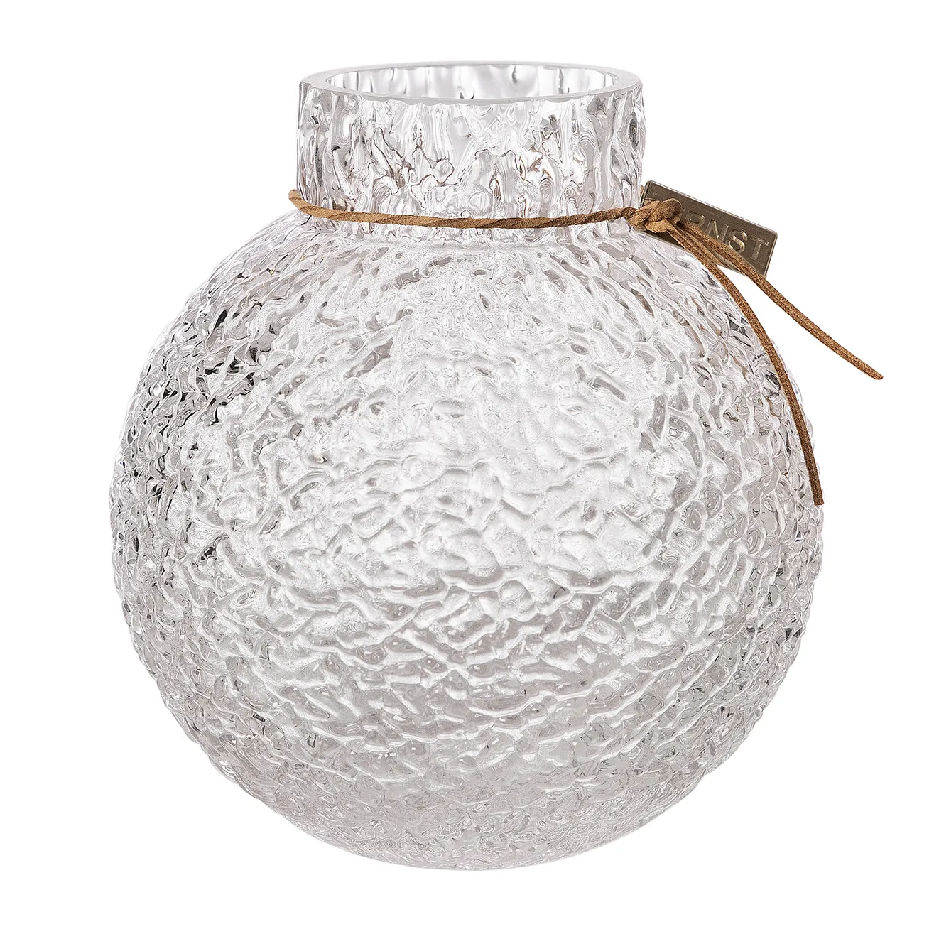 Ernst wazon szklany strukturalny przezroczysty, Ø13 cm ERNST