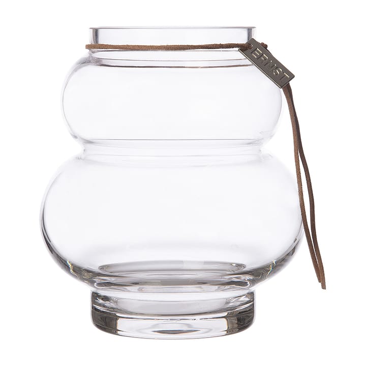 Ernst wazon szklany zakrzywiony 14 cm - Przezroczysty - ERNST