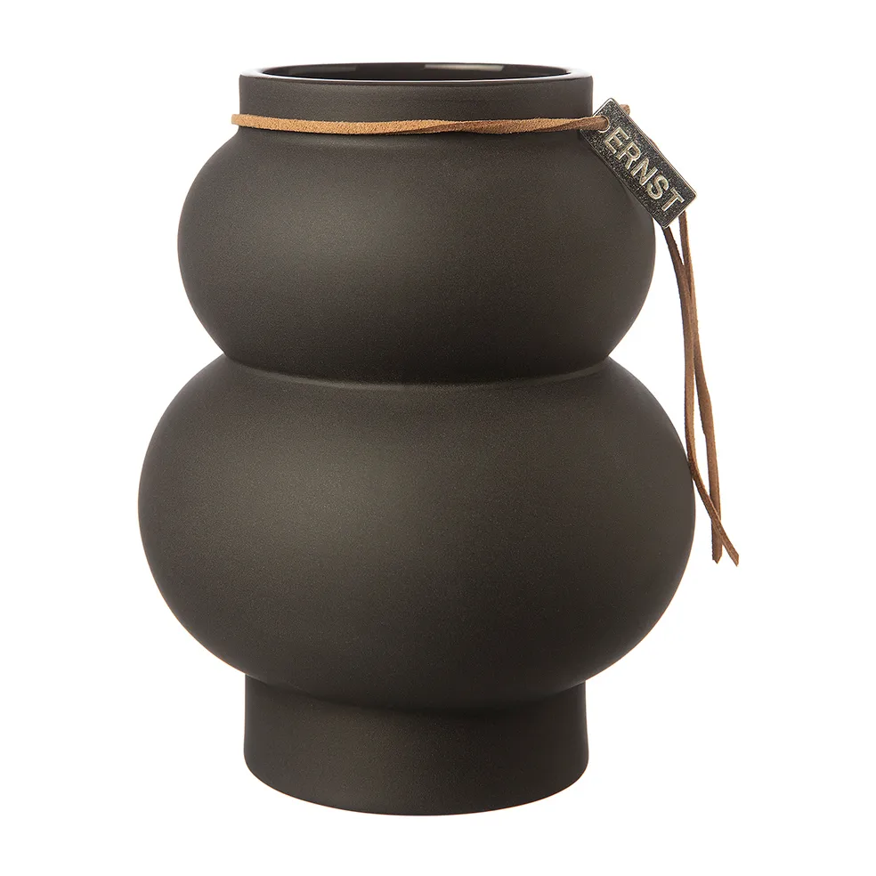 Ernst wazon z kamionki zakrzywiony 10 cm, Ciemnoszary ERNST