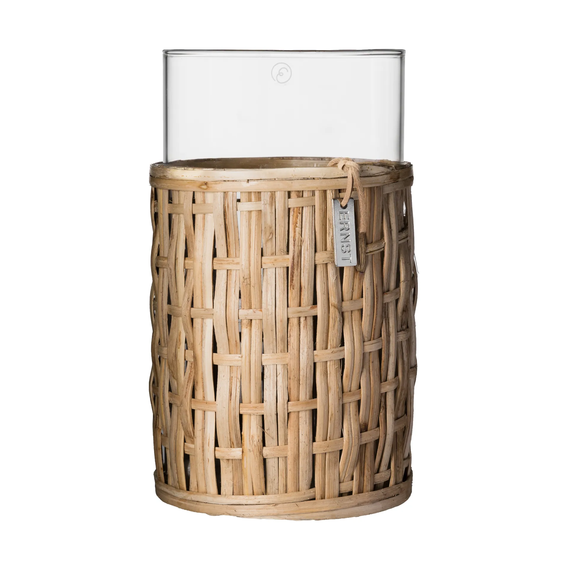 Ernst wazon/świecznik z koszyczkiem, Natural Ø10x18 cm ERNST