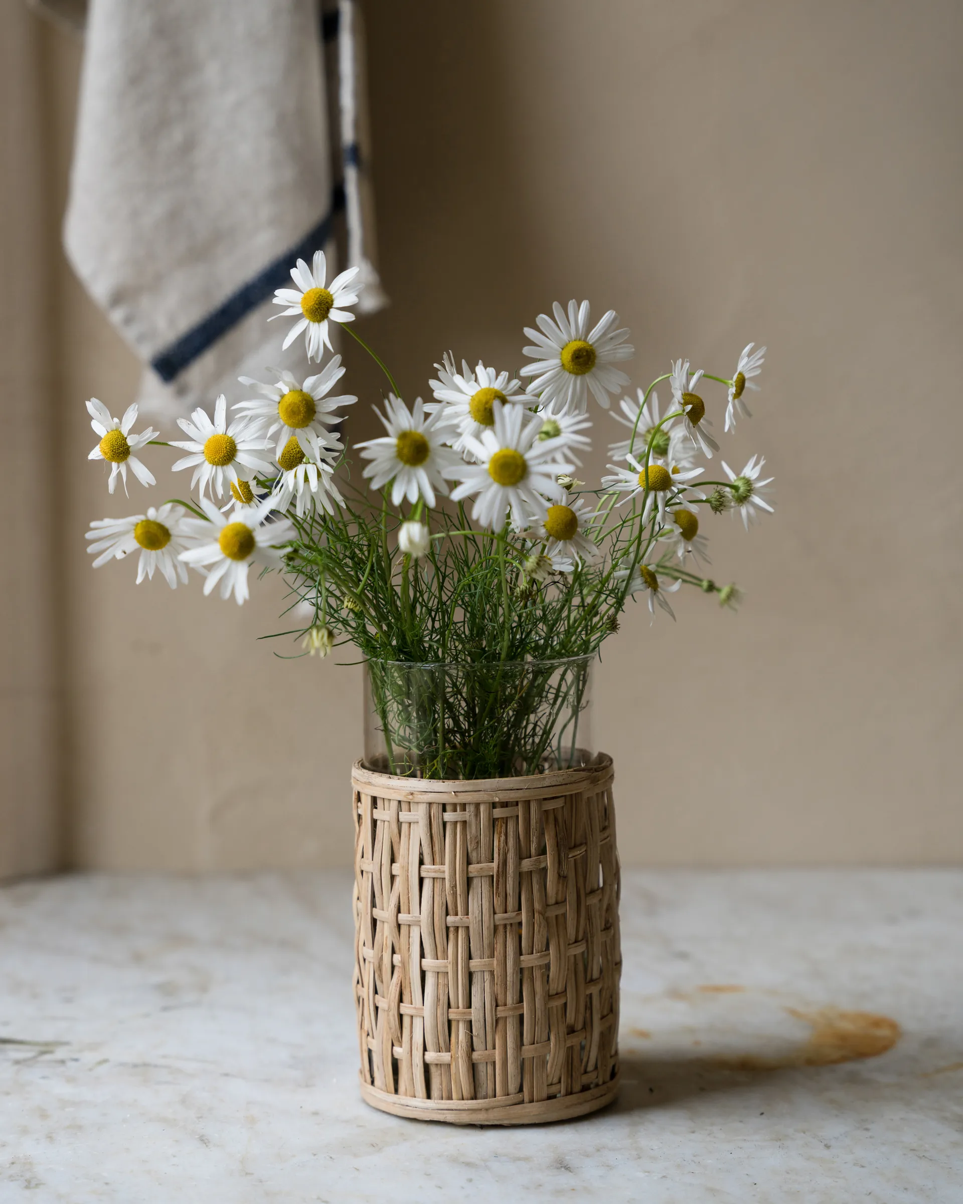 Ernst wazon/świecznik z koszyczkiem, Natural Ø10x18 cm ERNST