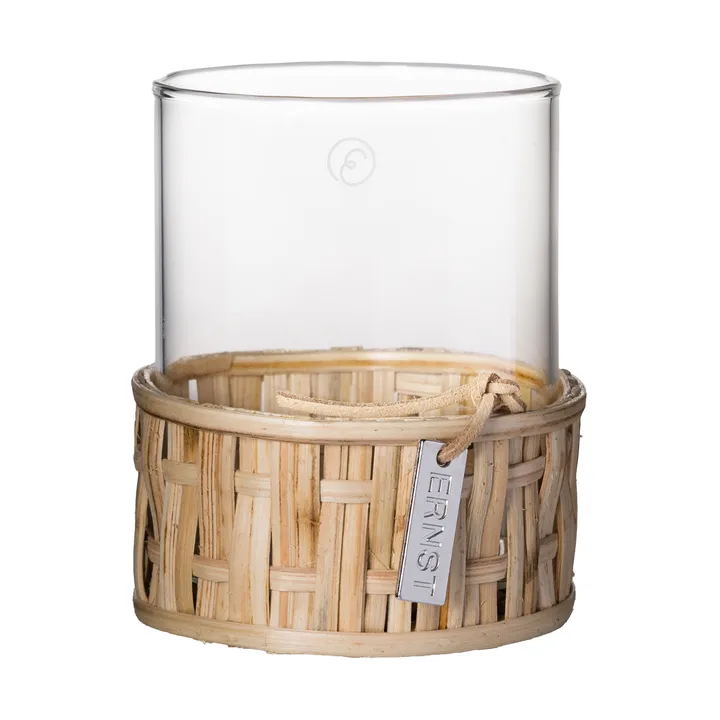Ernst wazon/świecznik z koszyczkiem - Natural, Ø7×8,5 cm - ERNST