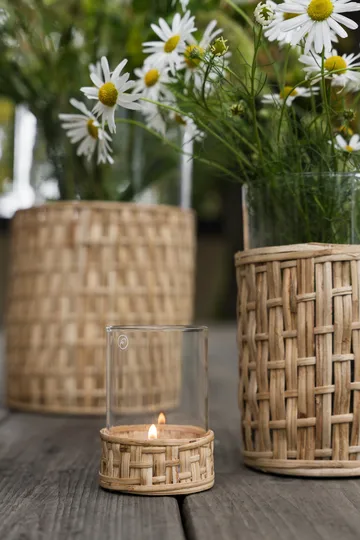 Ernst wazon/świecznik z koszyczkiem - Natural, Ø7×8,5 cm - ERNST