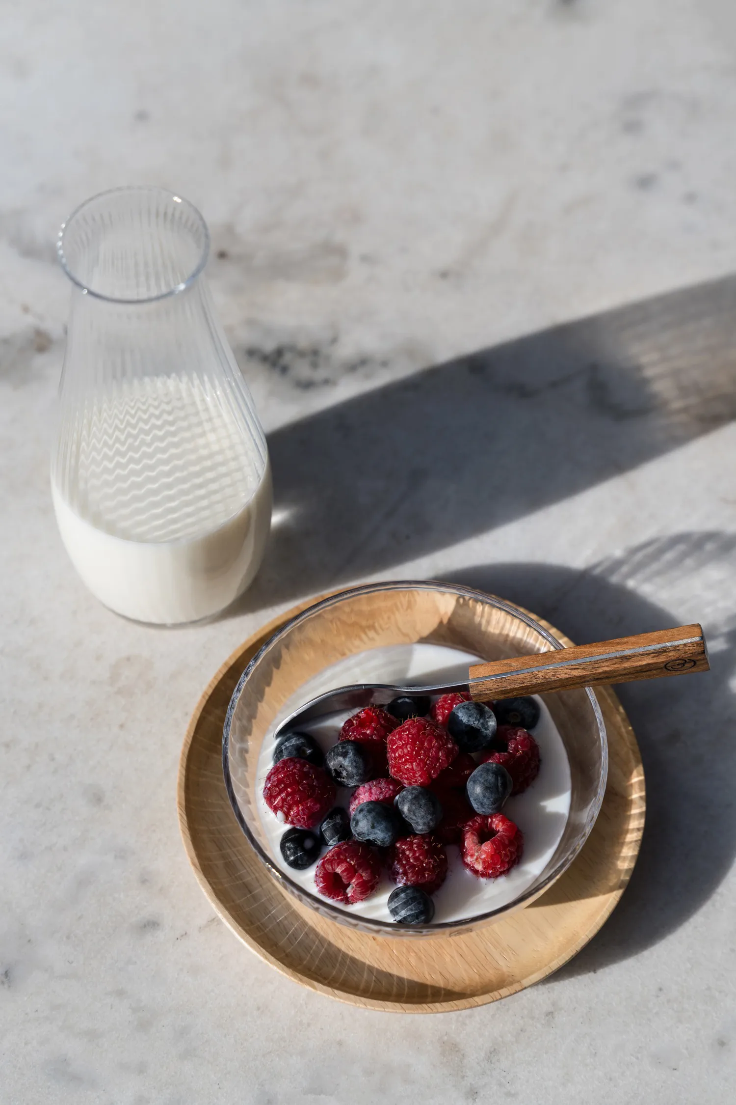 Karafka Ernst, żłobione szkło, Przezroczysta, Ø8×19 cm ERNST