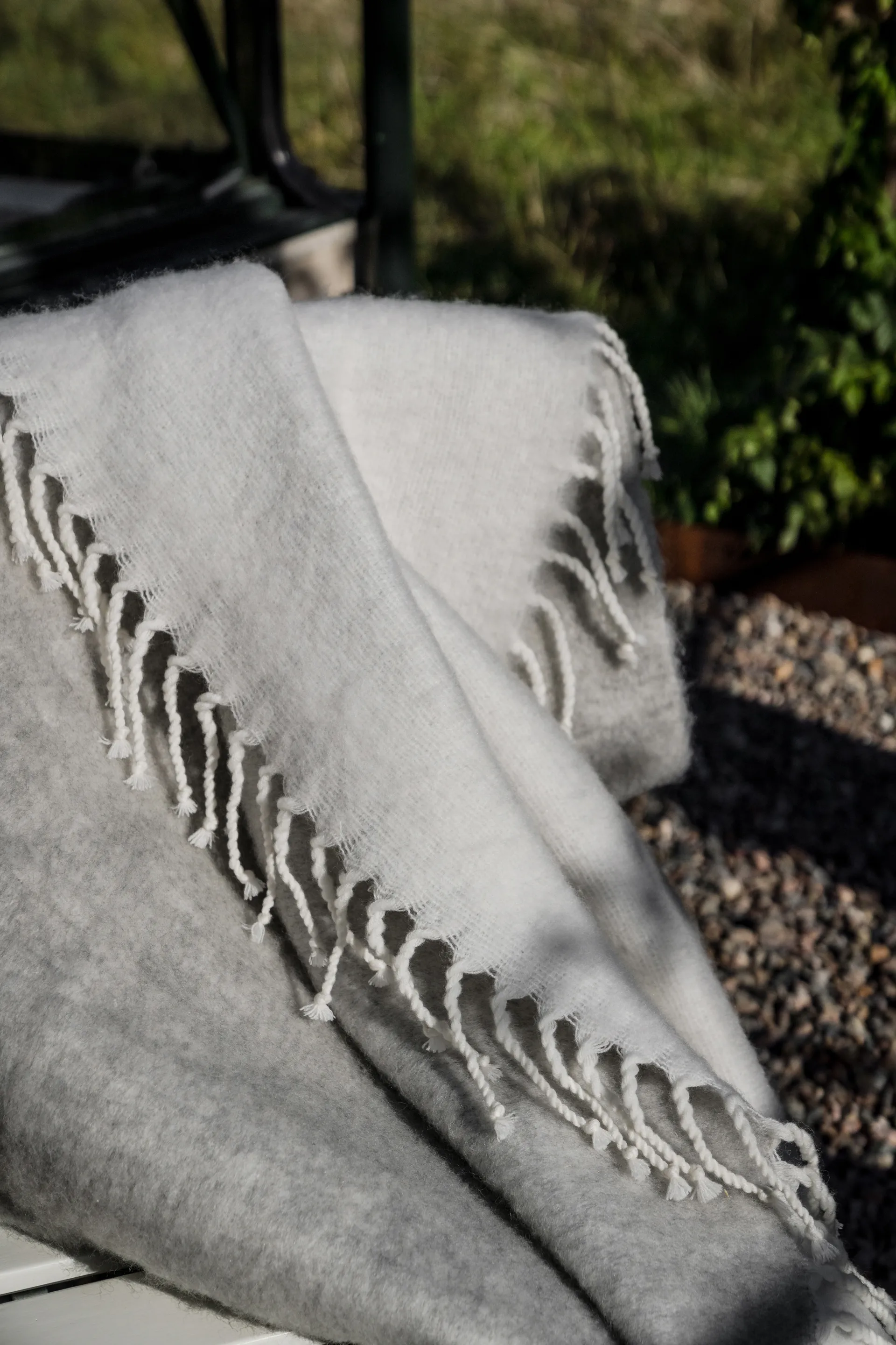 Koc z frędzlami Ernst 130x170 cm, Szary ERNST