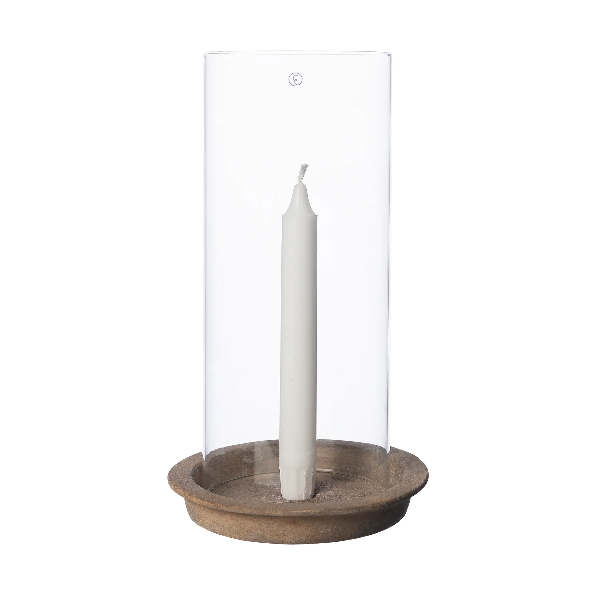 Lampion Ernst ze szklanym cylindrem 30 cm, Terracotta ERNST