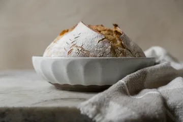 Miska kamionkowa Ernst - Biała - natural, Ø24 cm - ERNST