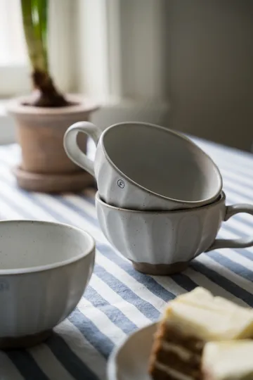 Obrus Ernst w paski 145x300 cm - Niebiesko-biały - ERNST