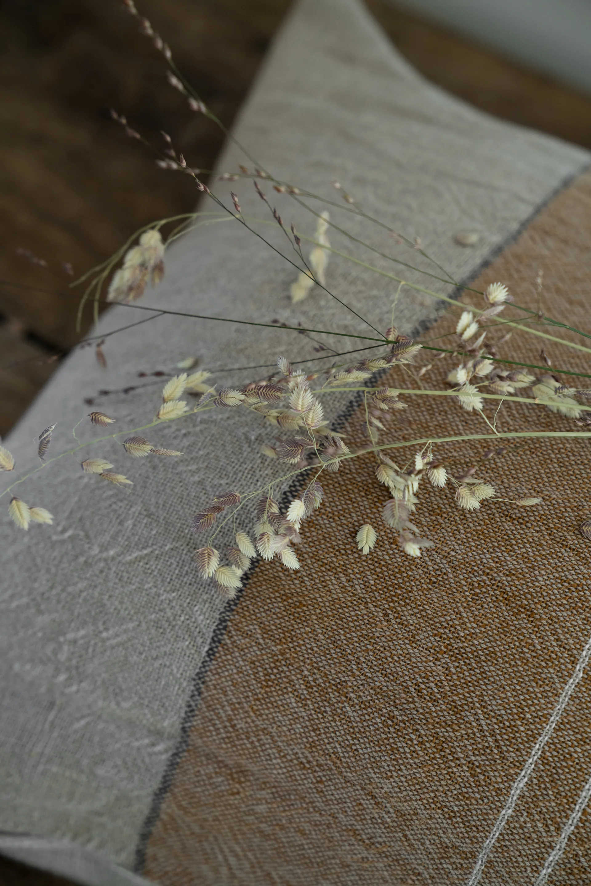 Poszewka półlniana Ernst 40x60 cm, Karmelowy-naturalny ERNST