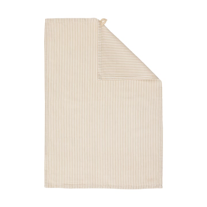 Ręcznik kuchenny Ernst, wąskie paski 47x70 cm - Beżowo-biały - ERNST