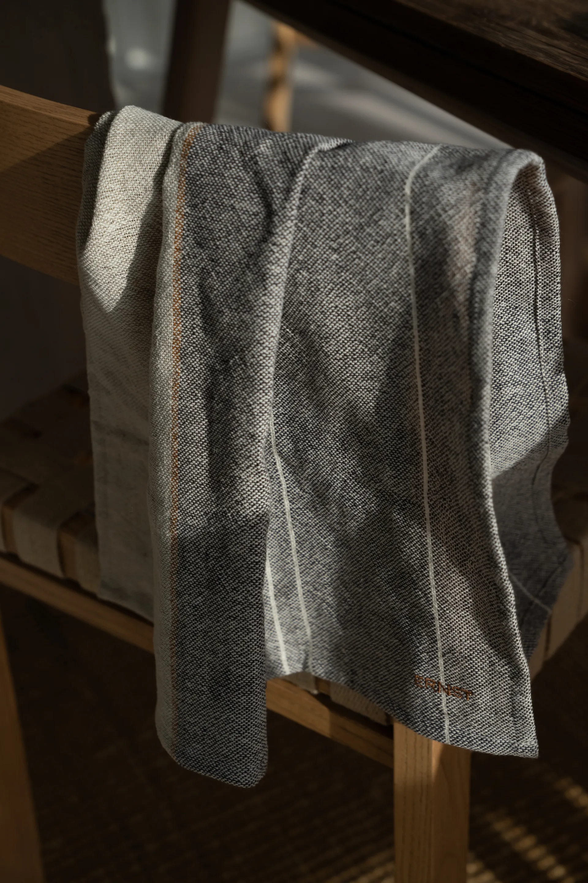 Ręcznik kuchenny półlniany Ernst 47x70 cm, Szaro-naturalny ERNST