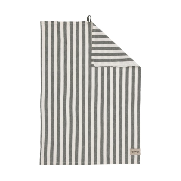 Ręcznik kuchenny w szerokie paski Ernst  47x70 cm - Zielono-biały - ERNST
