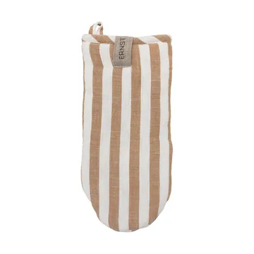 Rękawica kuchenna w szerokie paski Ernst - Karmelowo-biała - ERNST