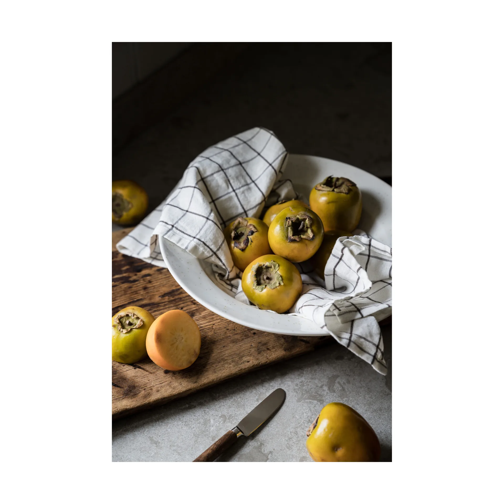 Serwetka Ernst, duże kraty 40x40 cm, Biało-brązowa ERNST