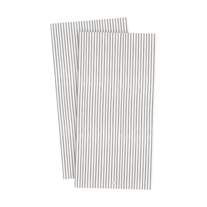 Serwetki w paski Ernst 10x20 cm, 20 szt - Biało-szary, w paski - ERNST