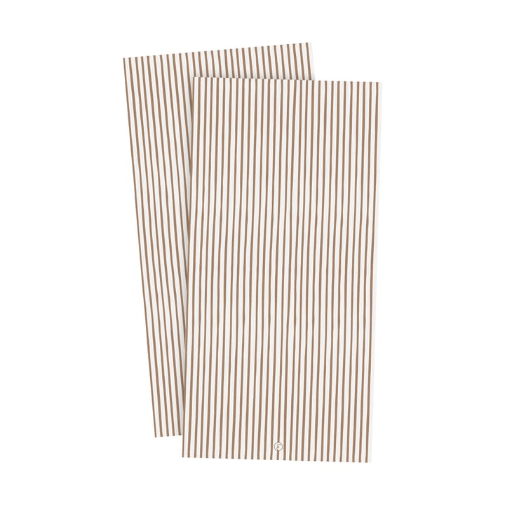 Serwetki w paski Ernst 10x20 cm, 20 szt - Karmelowo-białe - ERNST