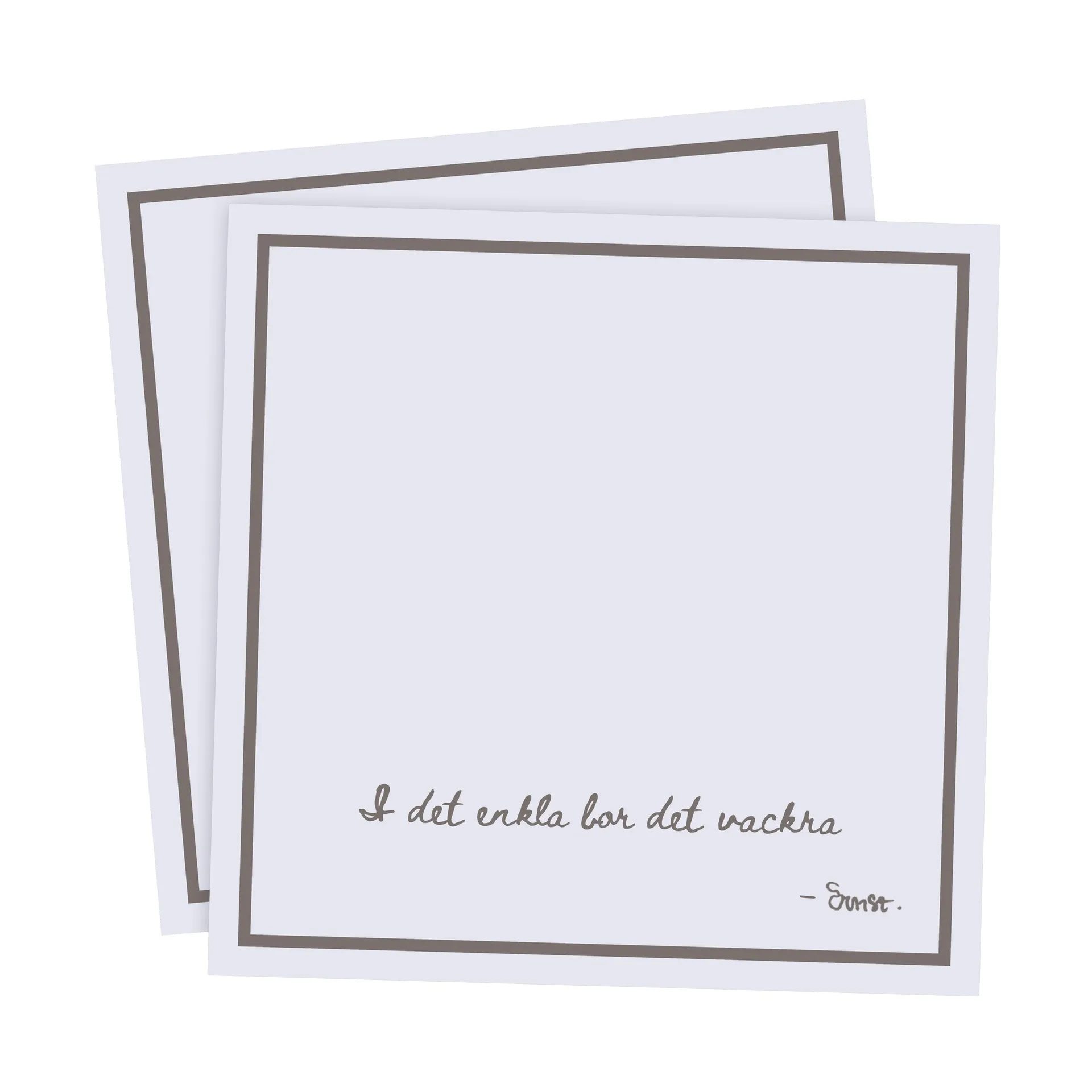 Serwetki z cytatem I det enkla Ernst, 20 szt., Jasnoszare ERNST