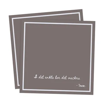 Serwetki z cytatem I det enkla Ernst, 20 szt. - Kreci brąz - ERNST