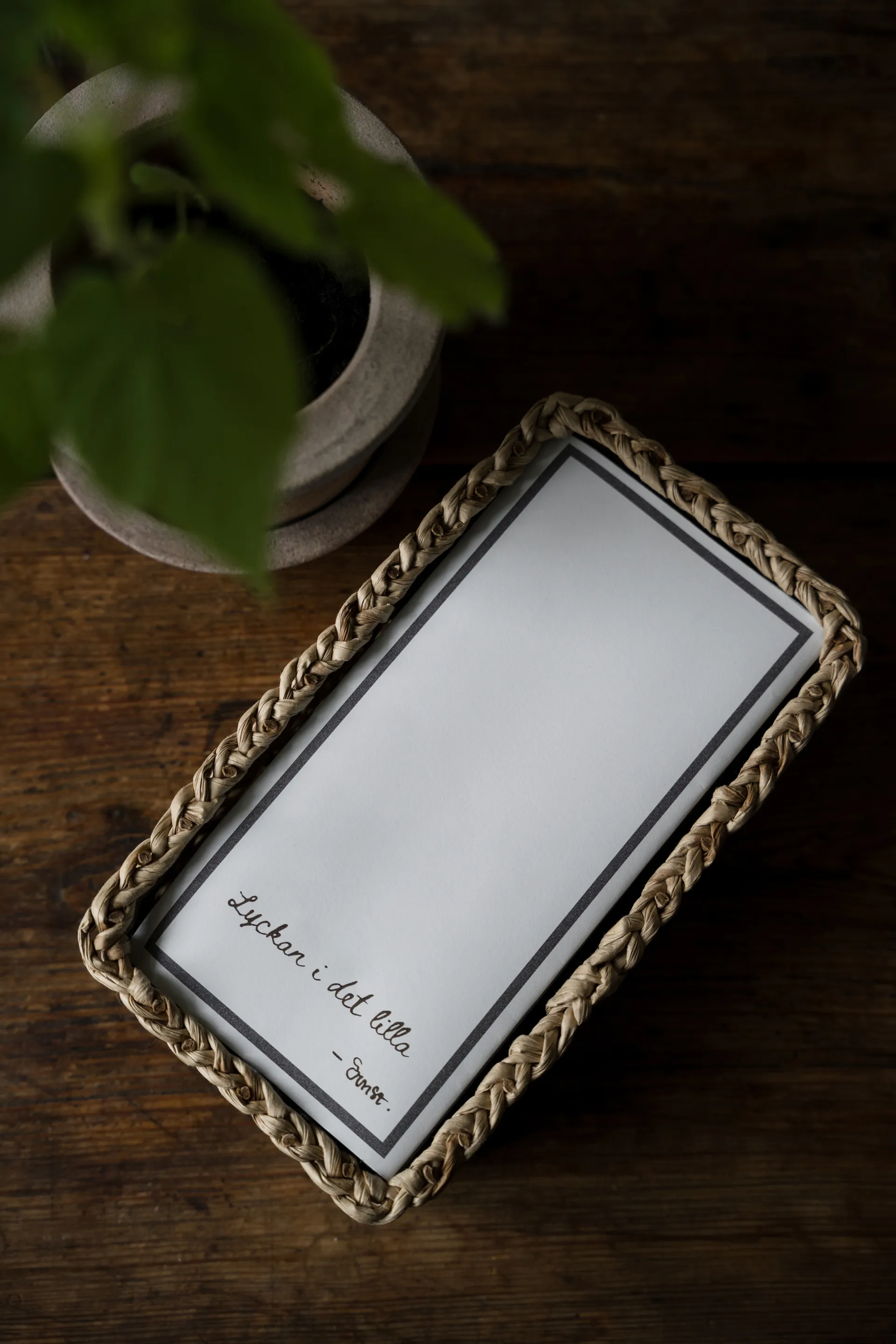 Serwetki z cytatem Lycka i det lilla Ernst, 20 szt., Białe ERNST