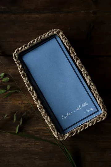 Serwetki z cytatem Lycka i det lilla Ernst, 20 szt. - Niebieskie - ERNST