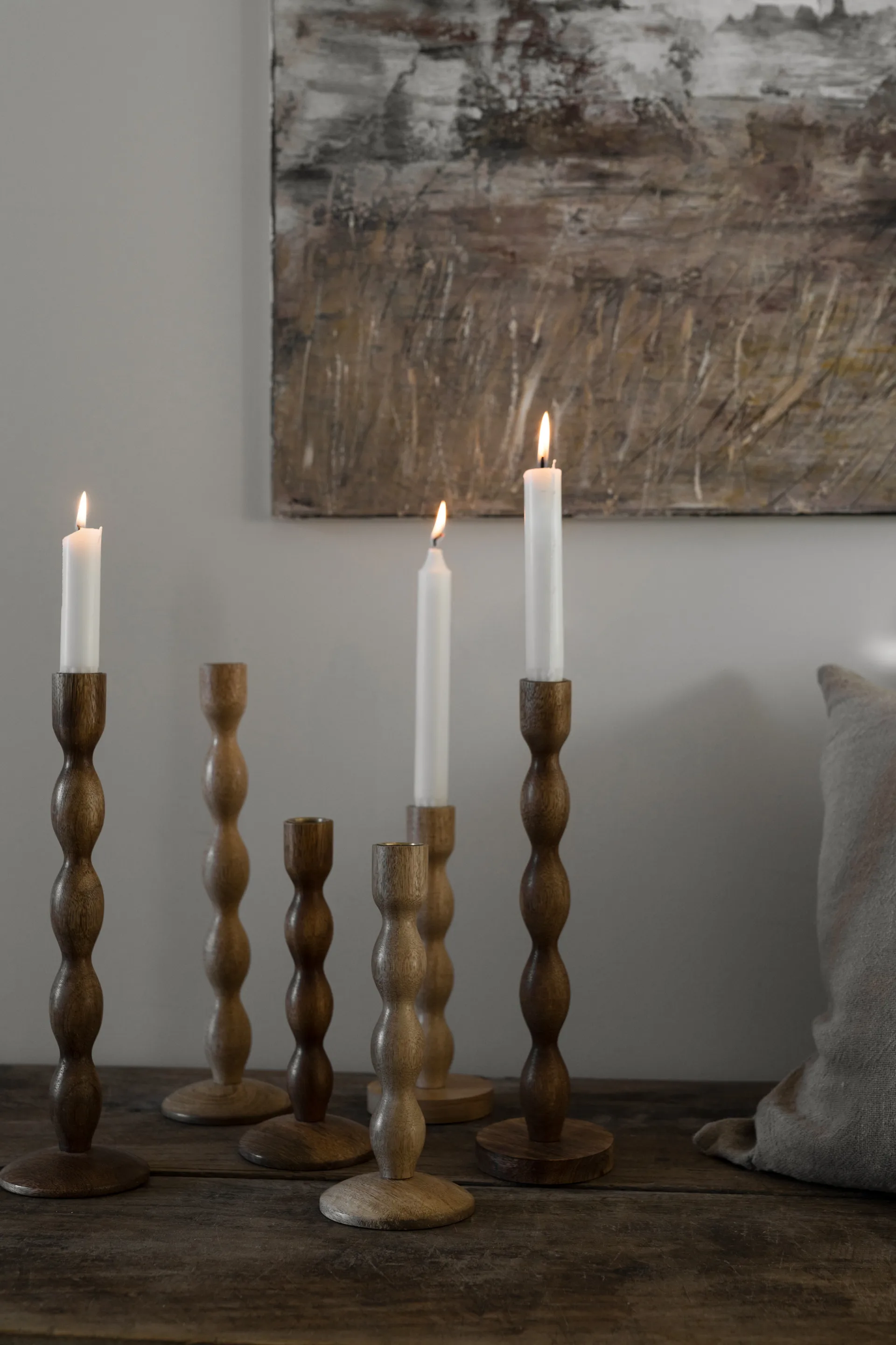 Świecznik Ernst Ø9x21 cm, Ciemnobrązowy ERNST