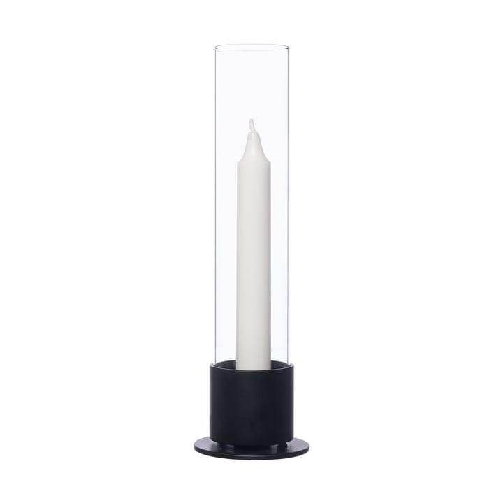 Świecznik ze szklanym cylindrem Ernst Ø7,5 cm - Czarny - ERNST