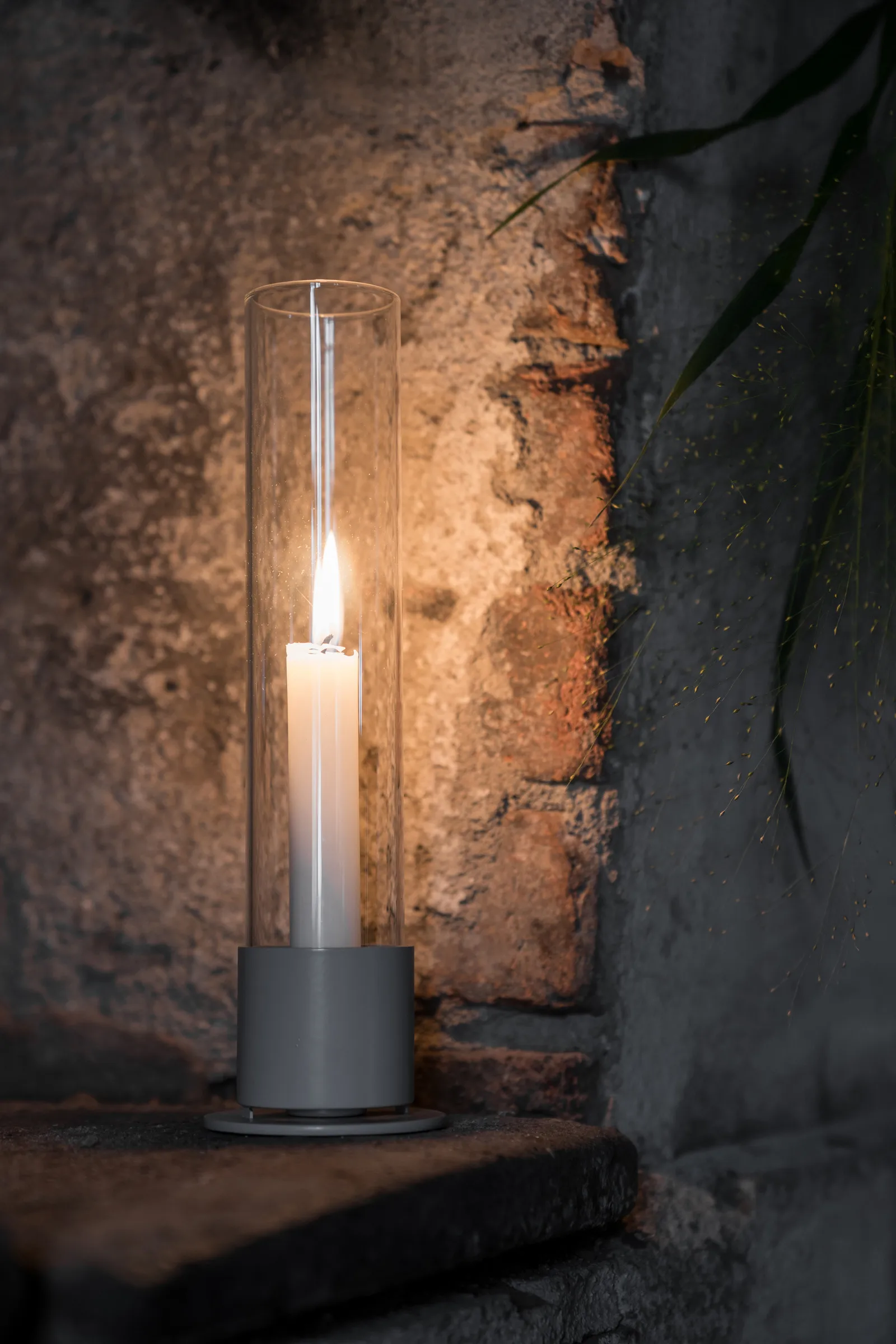 Świecznik ze szklanym cylindrem Ernst Ø7,5 cm, Kreci ERNST