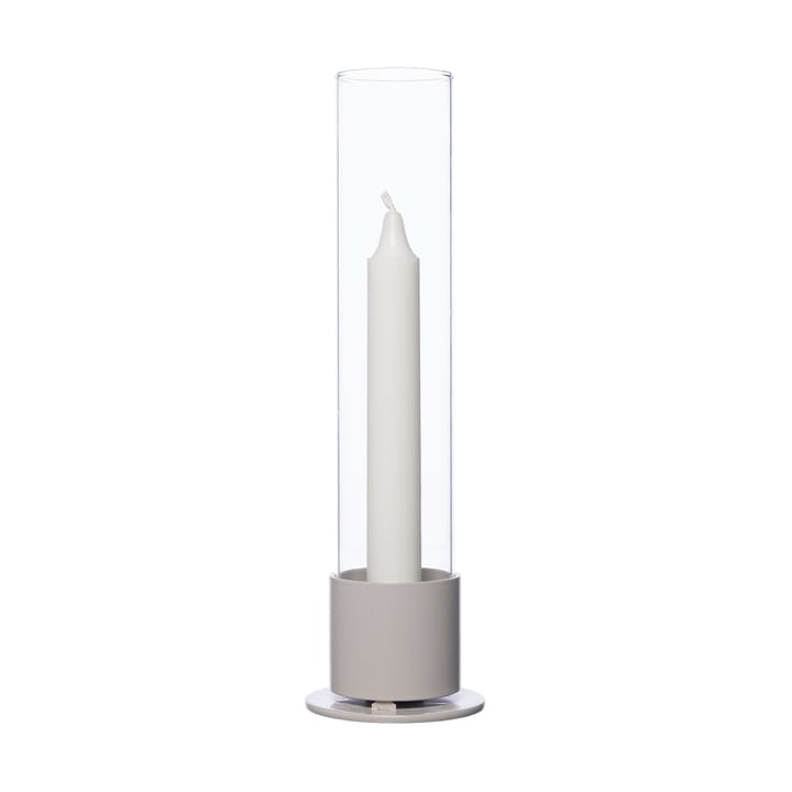 Świecznik ze szklanym cylindrem Ernst Ø7,5 cm - Naturalna biel - ERNST