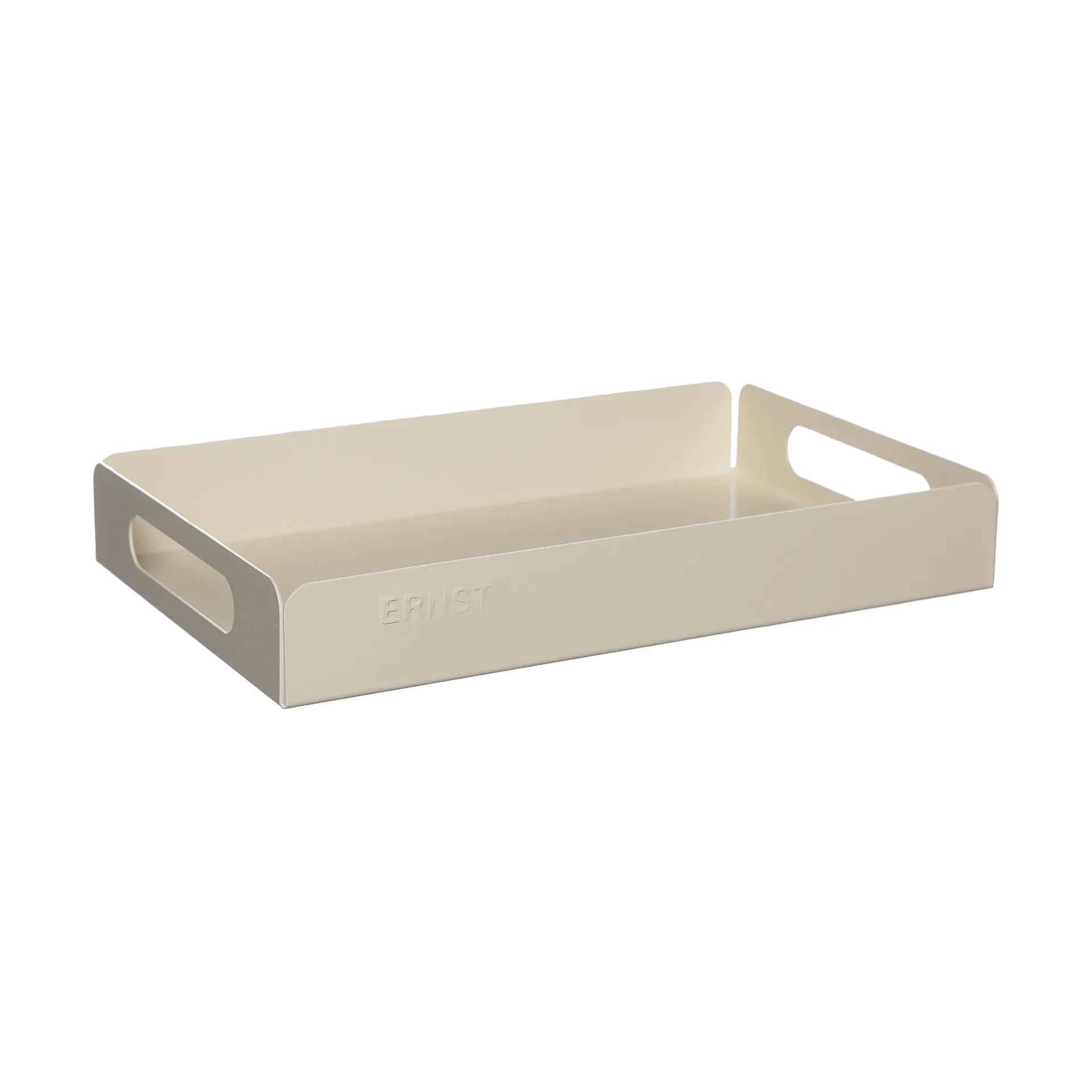 Taca metalowa Ernst 18x28,5 cm, Kremowa biel ERNST