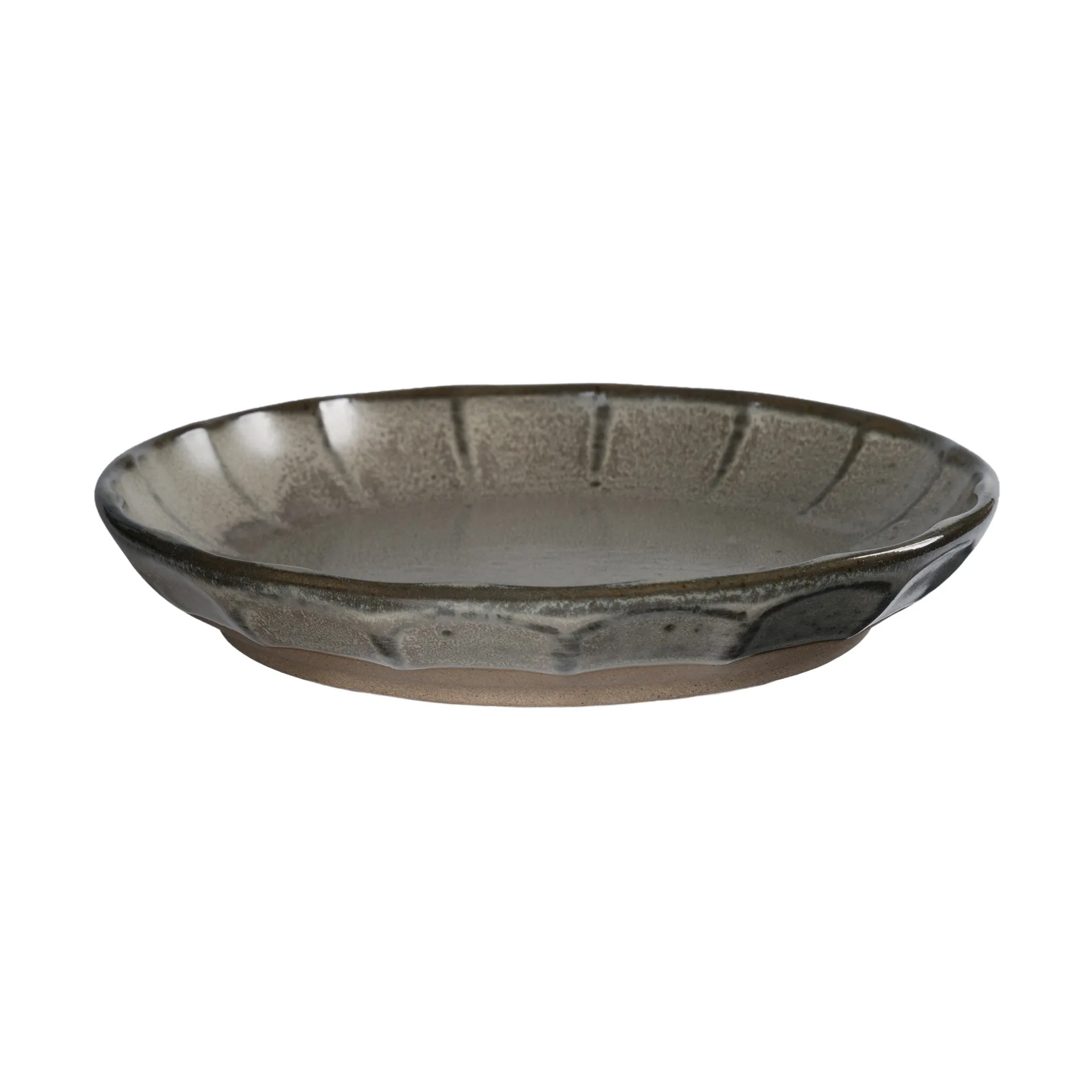 Talerzyk kamionkowy Ernst, Szary-natural, Ø17×3 cm ERNST