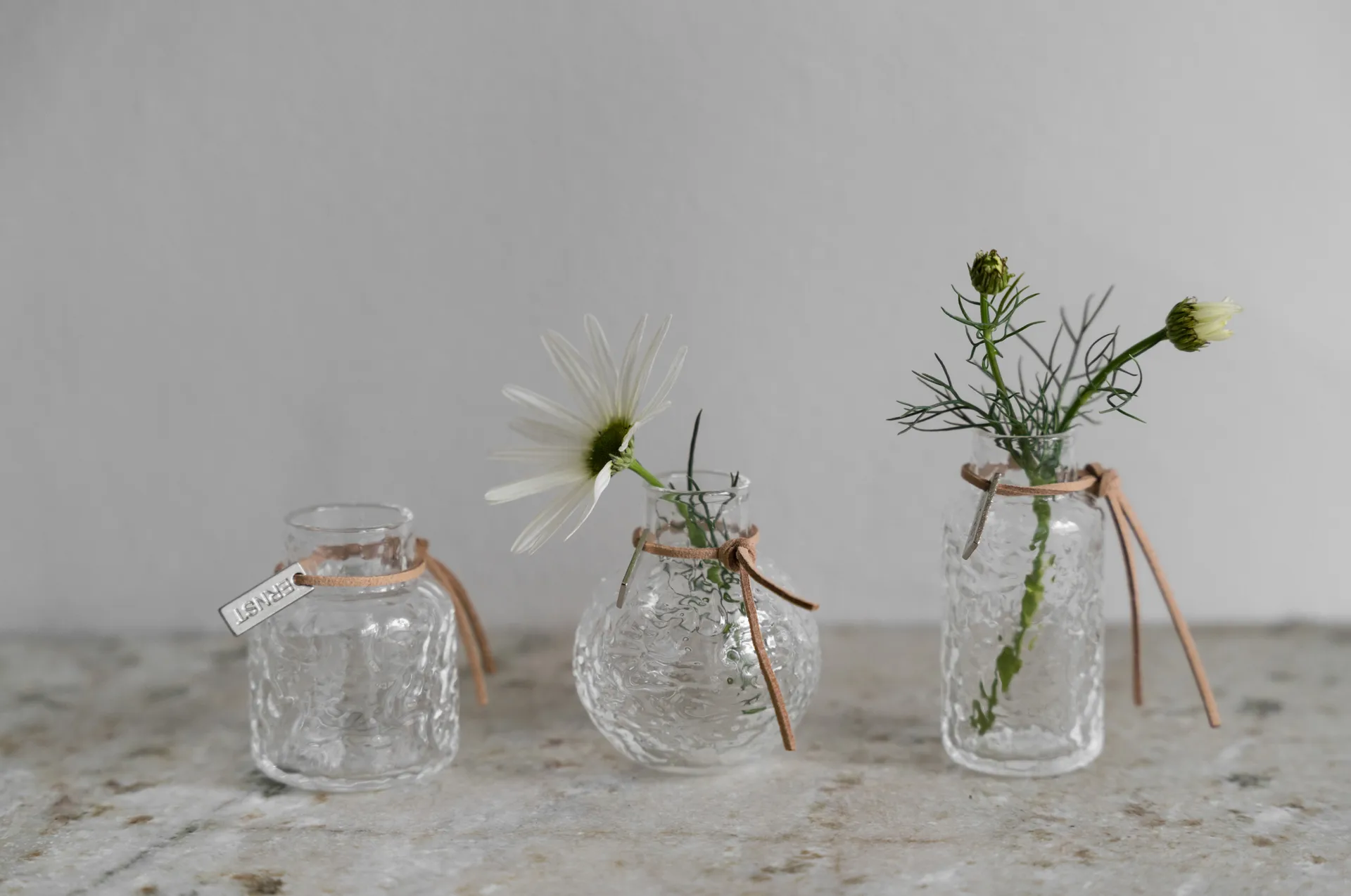 Wazon Ernst w zestawie prezentowym, 3 części, Przezroczysty ERNST