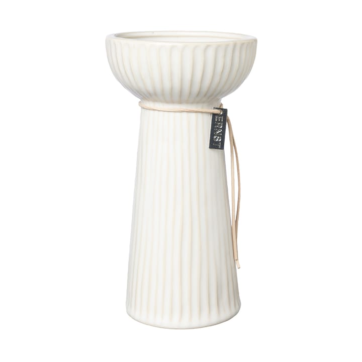 Wazon hiacynt Ernst 19 cm - karbowany, Naturalna biel ERNST