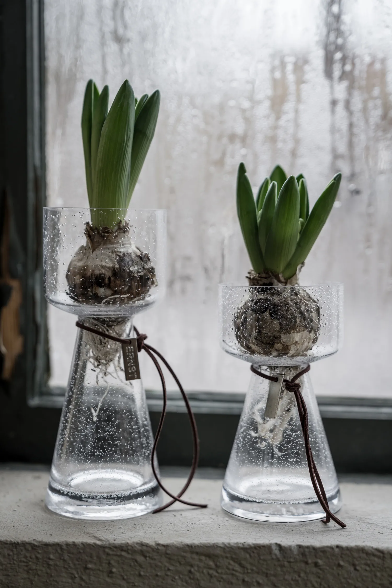 Wazon hiacynt Ernst - szkło bąbelkowe, 15 cm ERNST