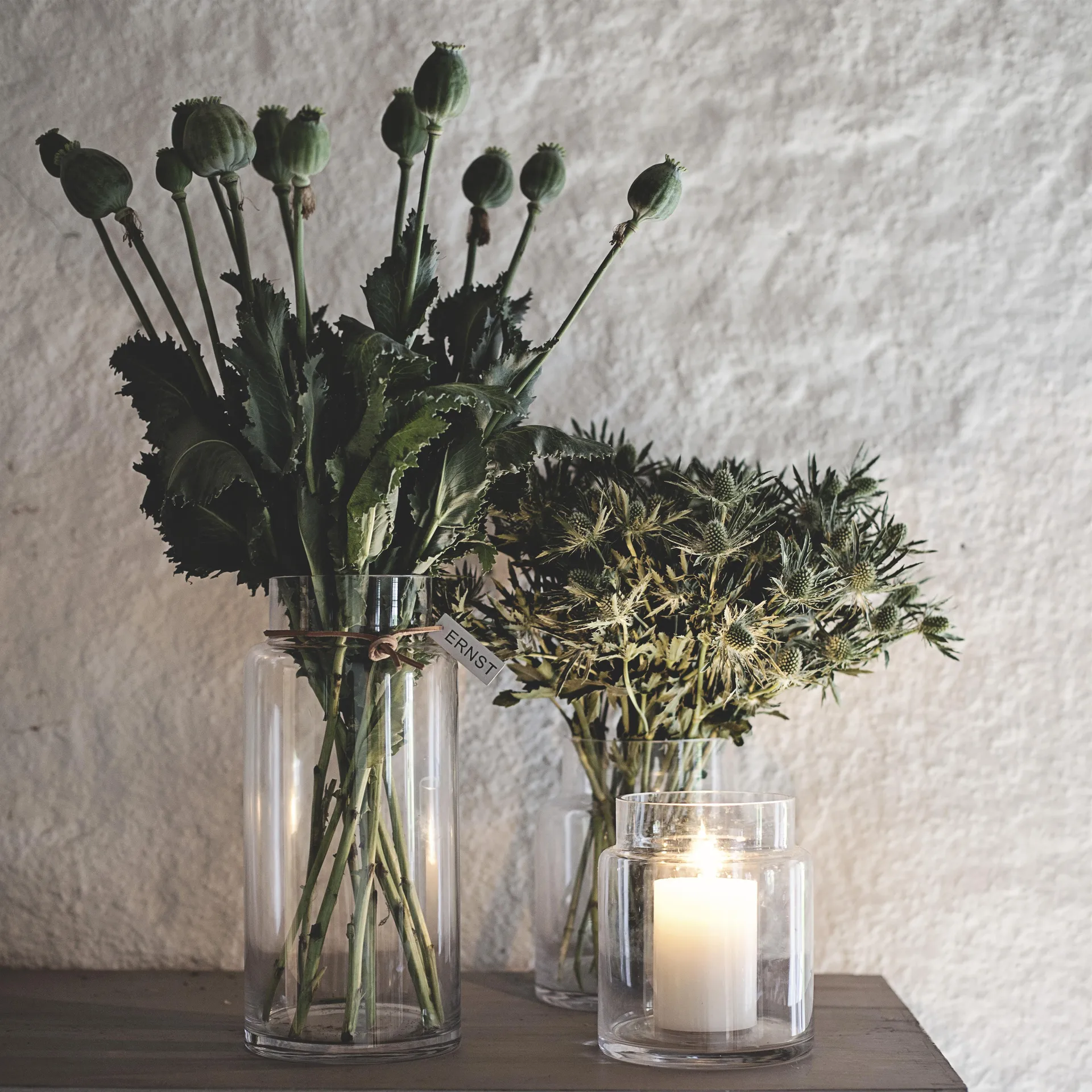 Wazon szklany Ernst H18 cm Ø 12,5 cm, przezroczysty ERNST