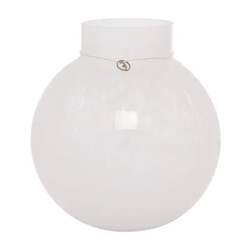 Wazon szklany Ernst, okrągły biały - Wysokość 22 cm Ø21 cm - ERNST