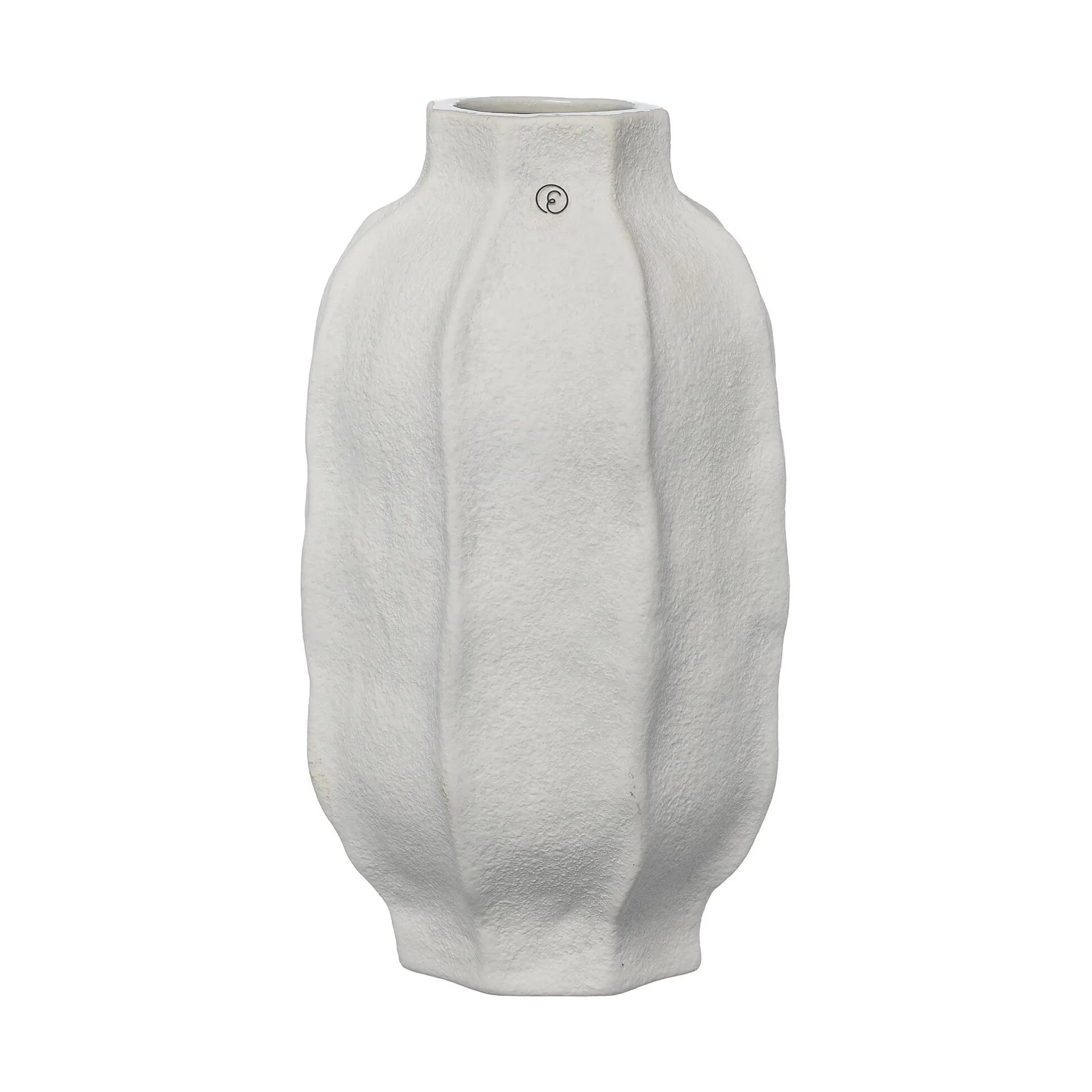 Wazon z kamionki Ernst Ø13x22 cm, Naturalna biel ERNST