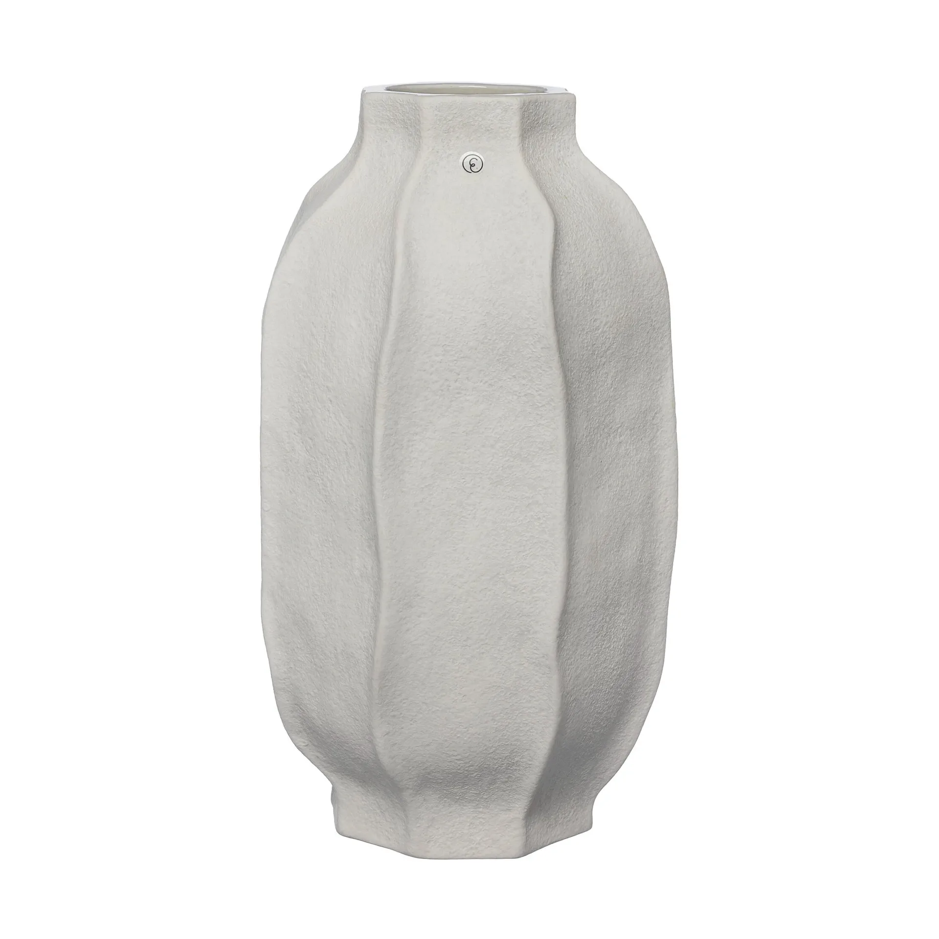 Wazon z kamionki Ernst Ø18x30 cm, Naturalna biel ERNST