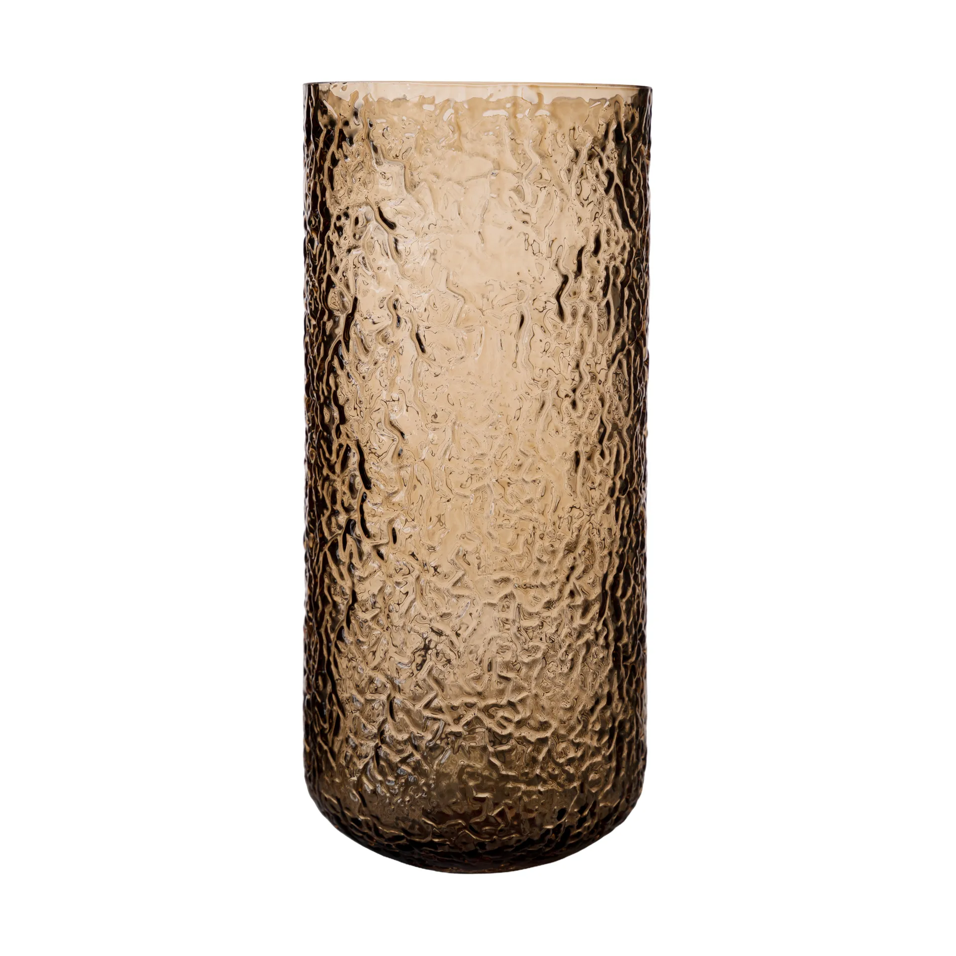 Wazon/świecznik wzorzysty Ernst, Bursztyn, Ø11×25 cm ERNST